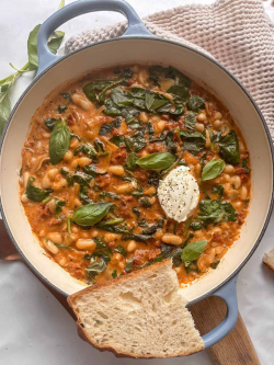 April 16th - Creamy Sausage Tuscan White Bean Skillet