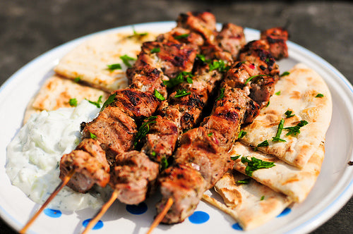 June 11- Greek Pork Souvlaki with Tzatziki